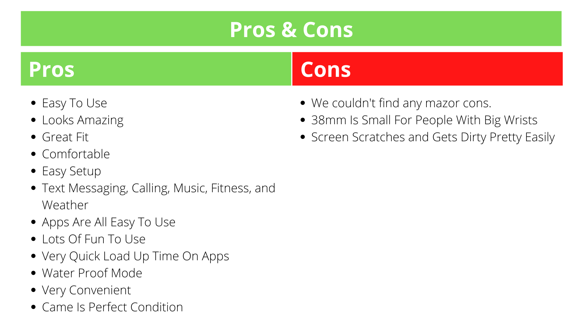 Apple Watch Series 3 Pros & Cons