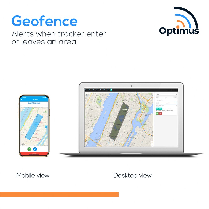 Optimus 2.0 Tracker geofence